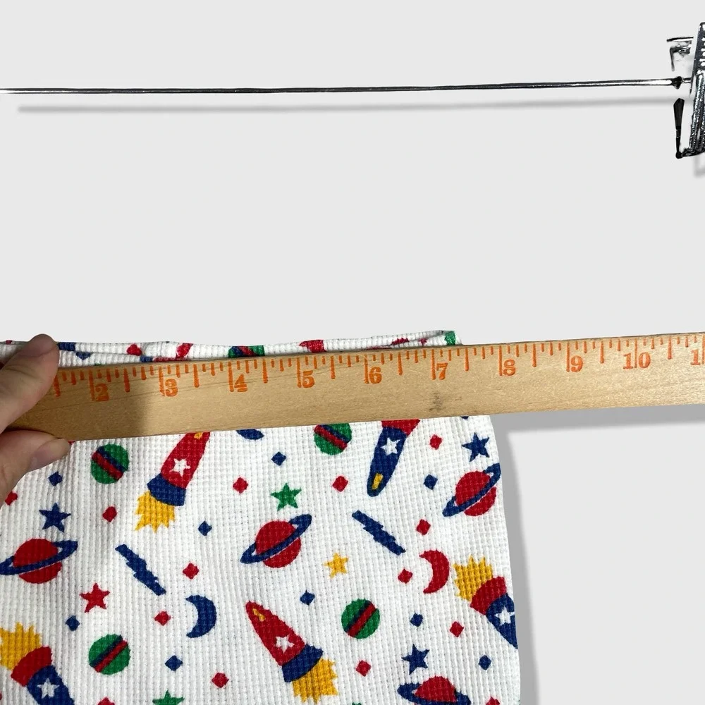 Oshkosh Thermal Pajama Pants‎ Kids 6 Months White Space Rocket Outer Space